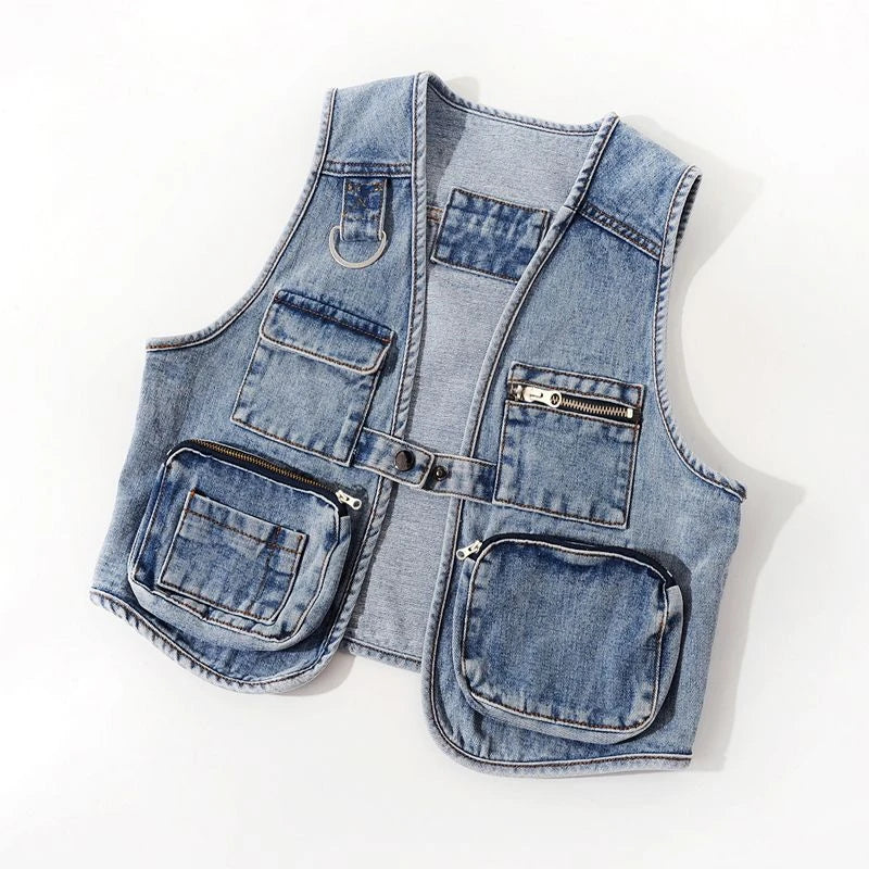 Women’s Jacquard Embroidery Short Denim Jacket