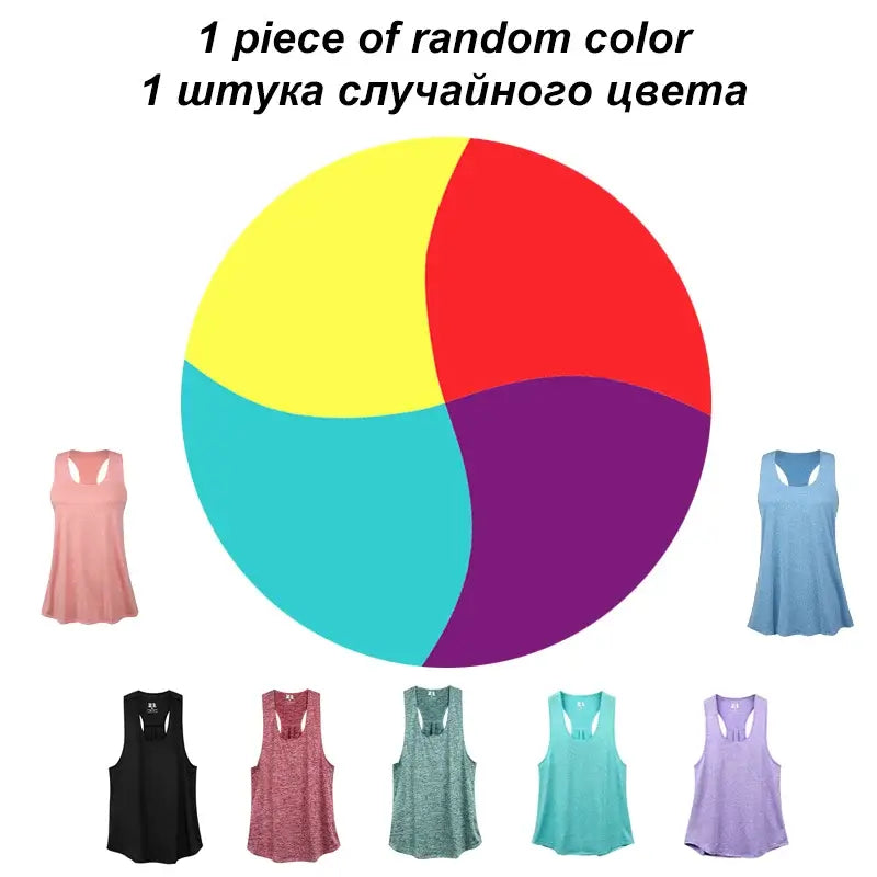 Women Sleeveless Yoga Tank Top Quick Dry Workout Shirt