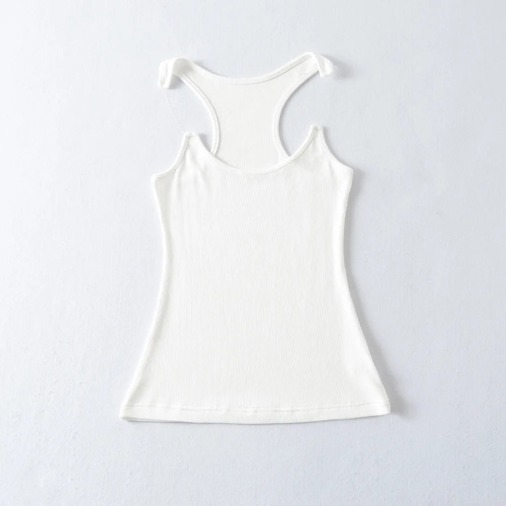 Women Ribbed Strap Tank Top