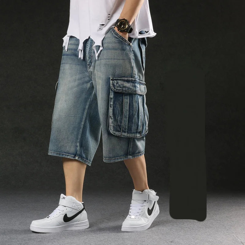 Men's Plus Size Denim Shorts 2025