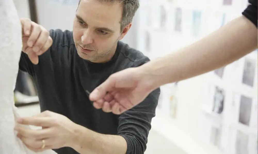 Women Elegant Pearl Wedding Dress Satin A-Line Gown