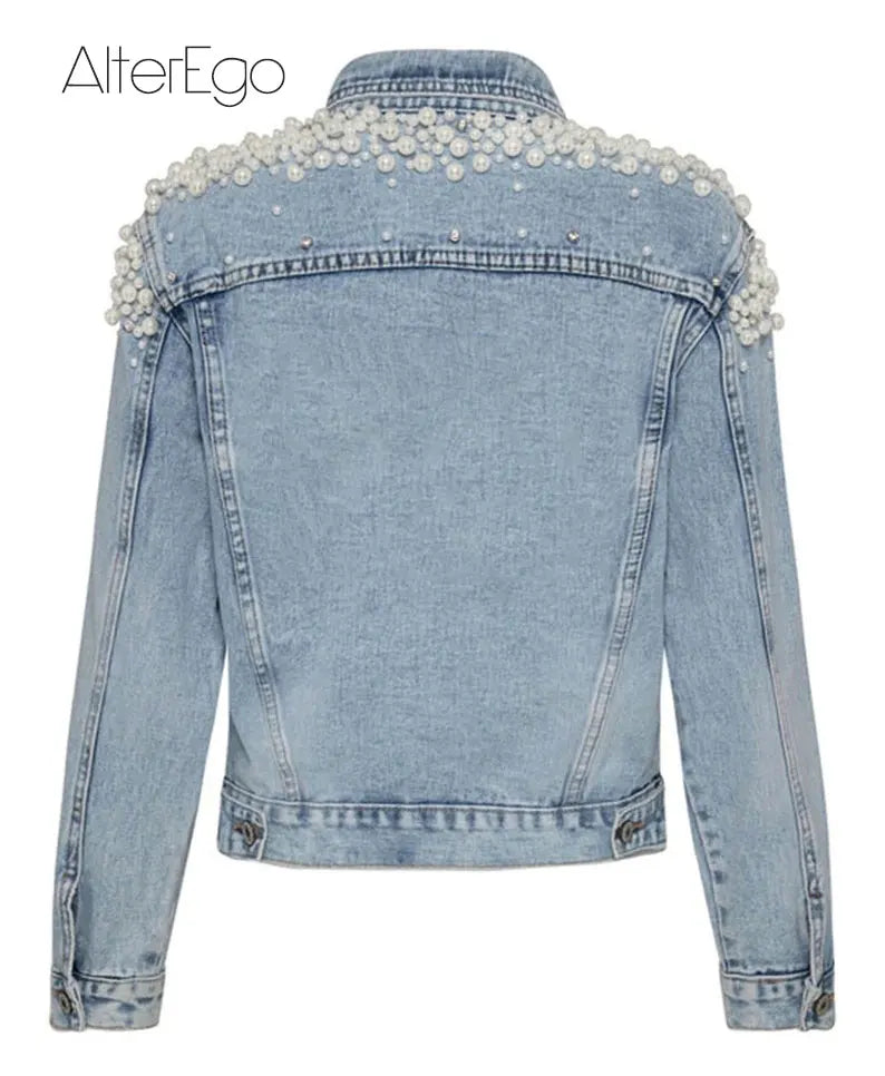 Women’s Pink & Blue Casual Denim Jacket