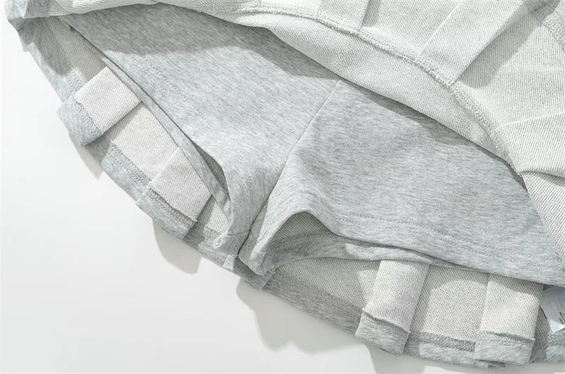 Women Wide Pleat Y2K Skirt