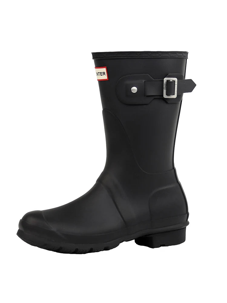 Women Mid Calf Boots Embroidered Leather