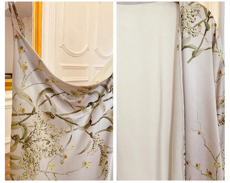 Women Bridal Satin Robe Set