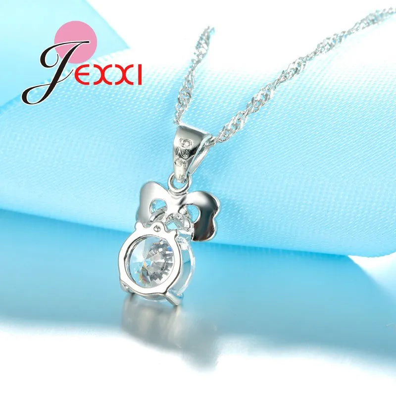 Bridal 925 Silver Zirconia Jewelry Set