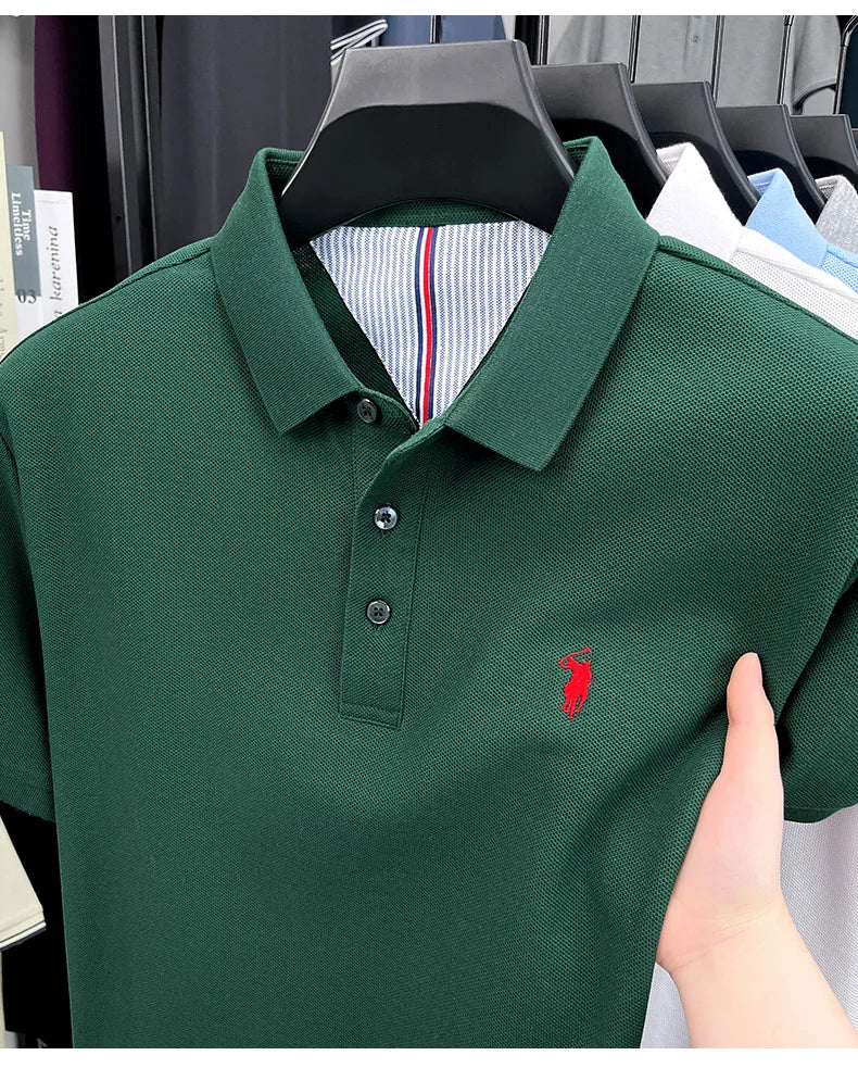 Men Cotton Embroidered Polo Shirt