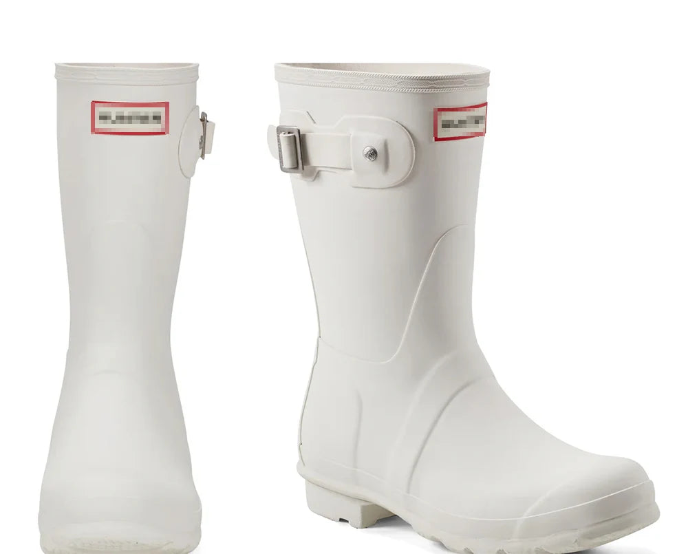 Women Mid Calf Boots Embroidered Leather