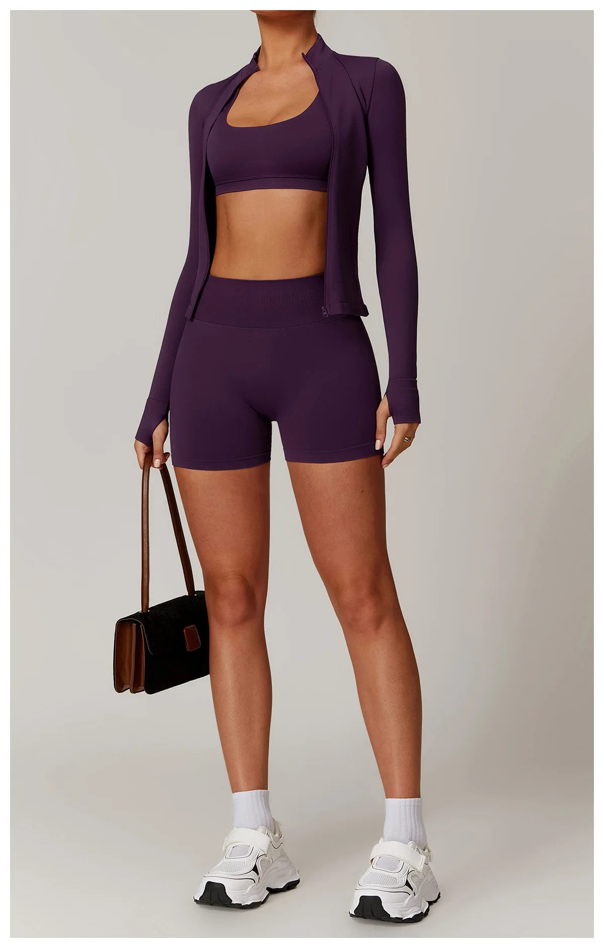 Seamless Women's Long Sleeve Yoga Jacket – Windproof Running Sports Top