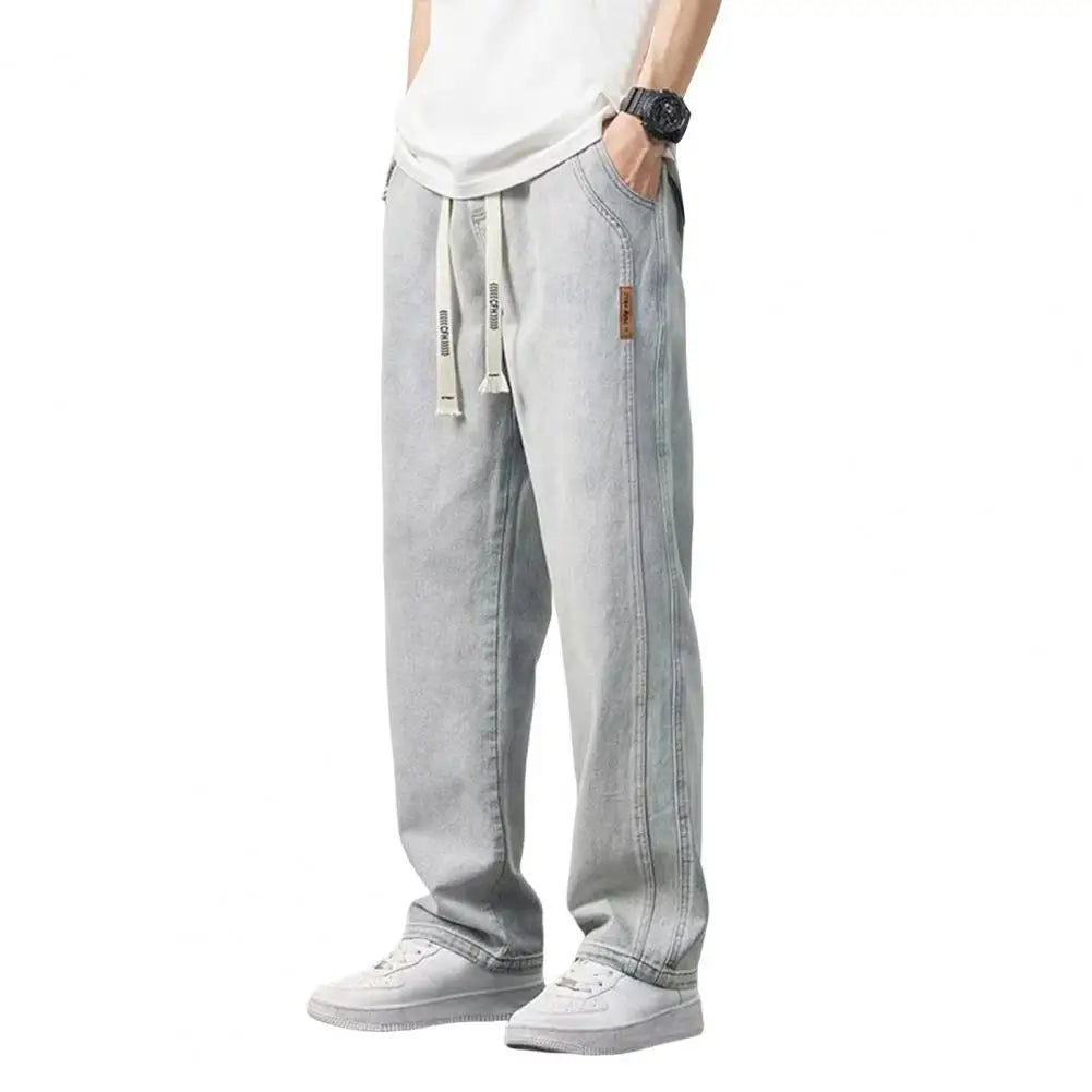 Men's Plus Size Wide Leg Retro Jeans