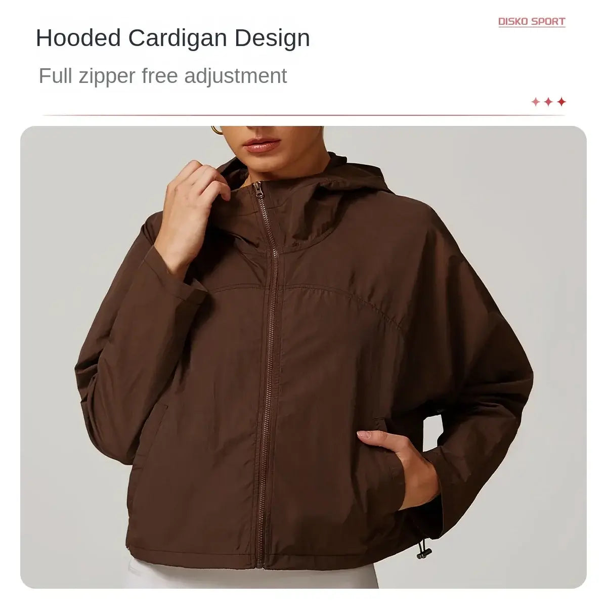 Women Quick Dry Hooded Sports Jacket