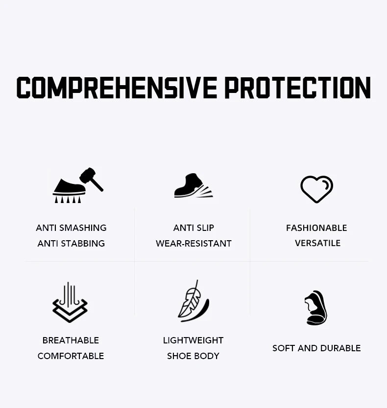 Women Safety Shoes Breathable Fashion Sneakers