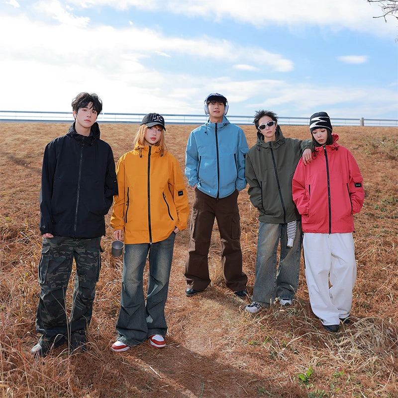 Outdoor Windproof Waterproof Hiking Hooded Jacket