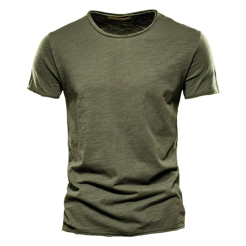 Men Cotton O-Neck Summer T-Shirt