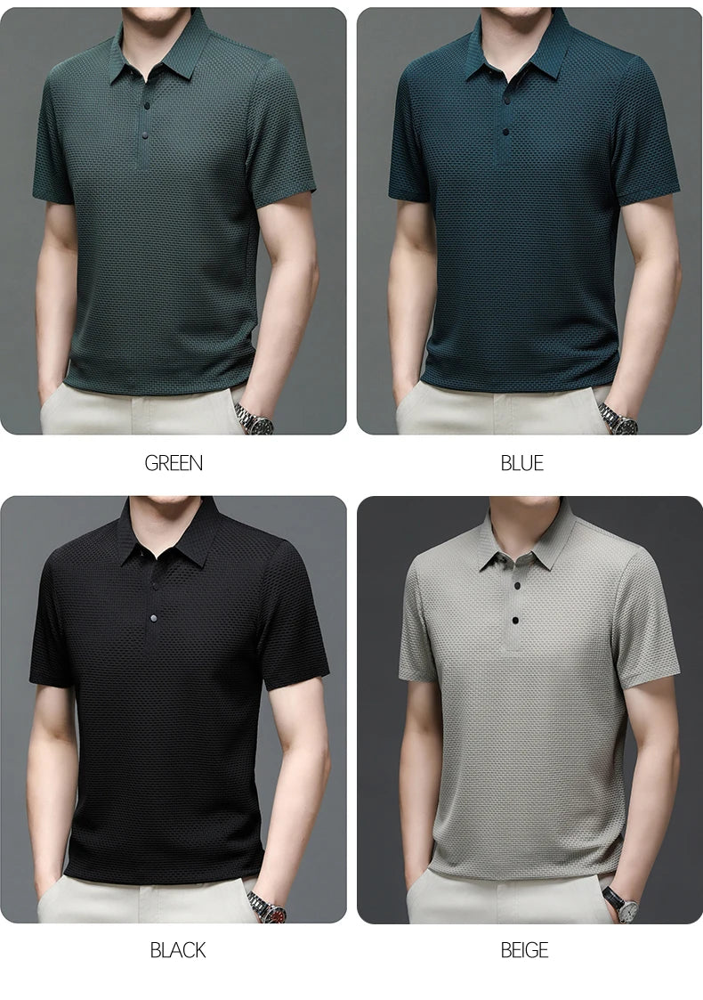 Men Ice Silk Polo Shirt