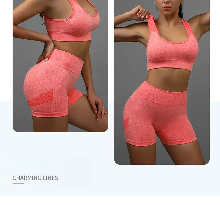 Women Fitness Vest & Shorts Set