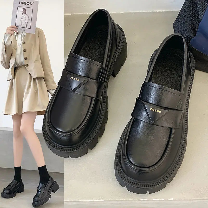 Women’s Office Black Loafers Low Heel Shoes
