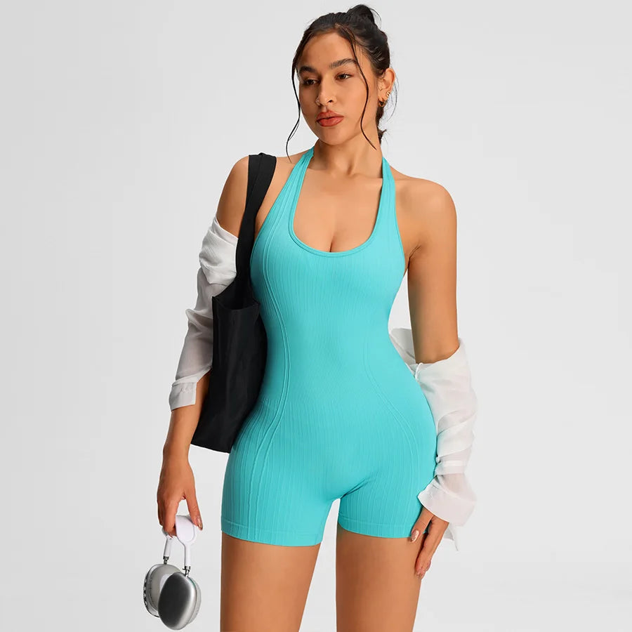 FitZora™ – Sports Gym Fitness Romper (Stretchy, Sleek & Performance-Ready)