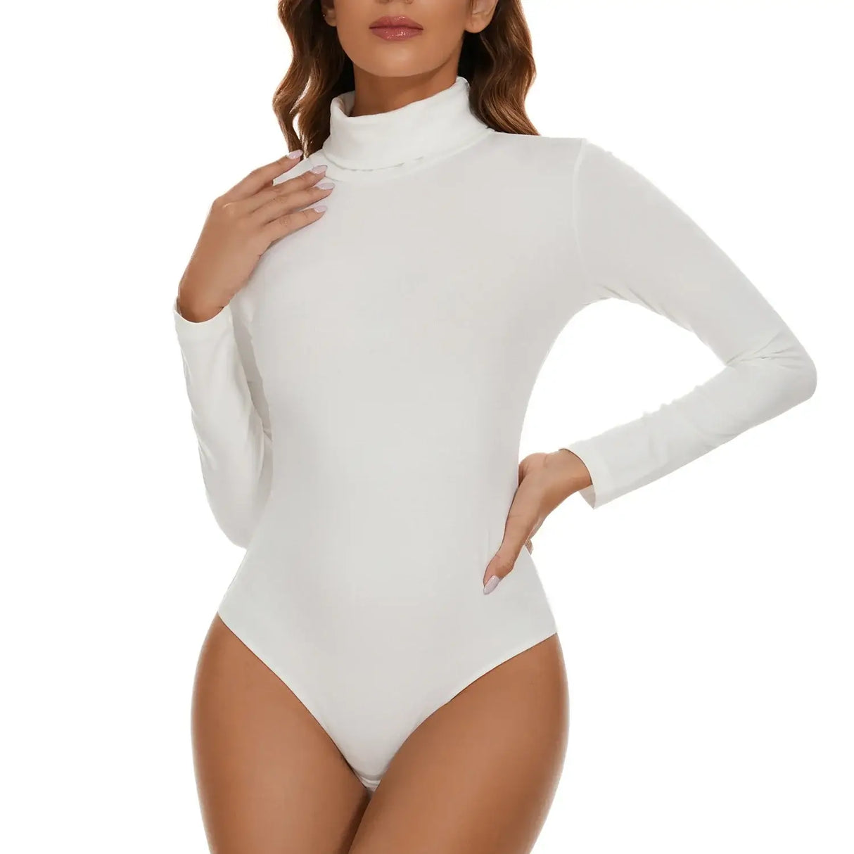Women High Neck Long Sleeve Bodysuit