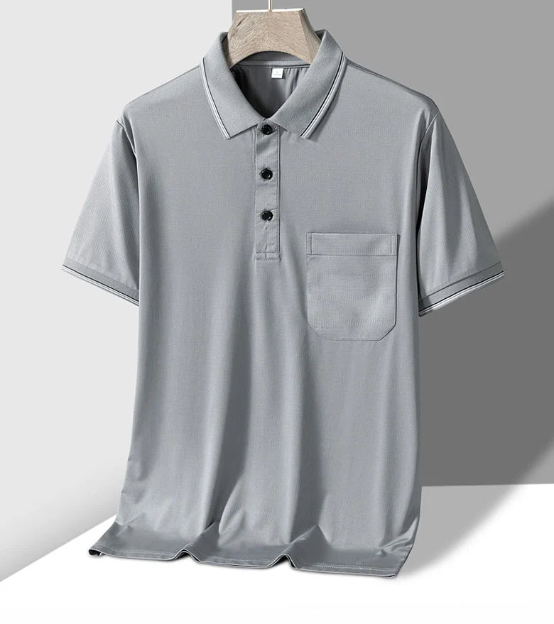 Men Anti-Wrinkle Pocket Polo Shirt