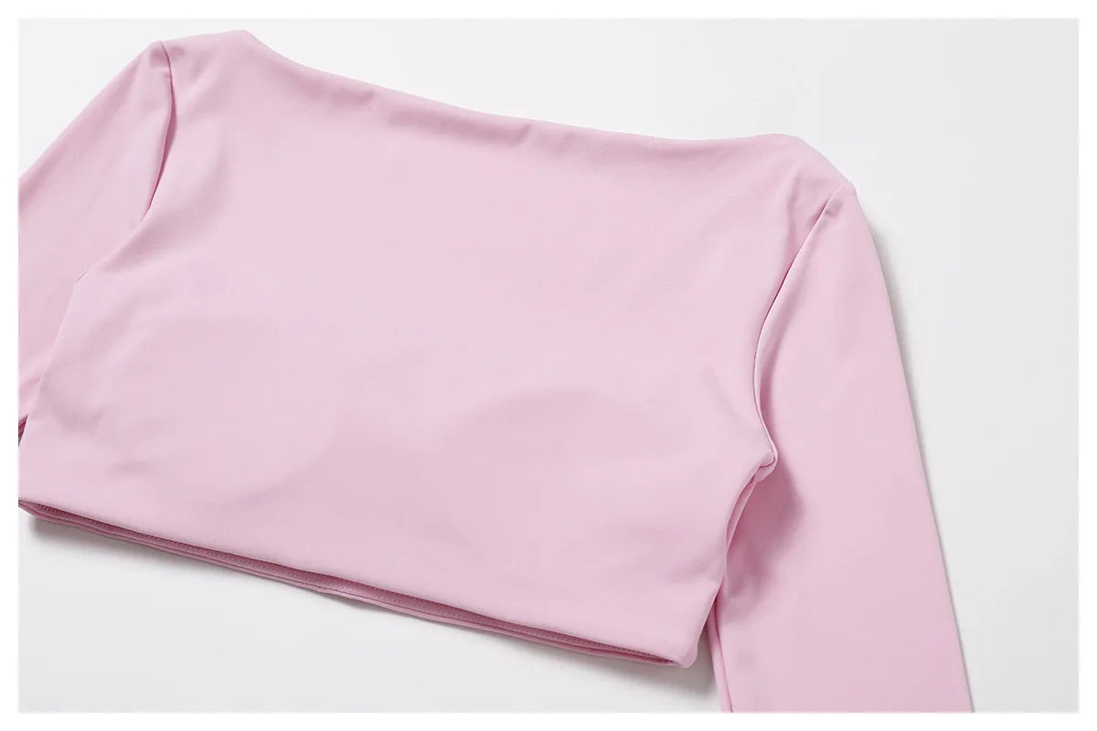 Women's Seamless Long Sleeve Yoga Crop Top – Quick-Dry Square Neck Gym Shirt