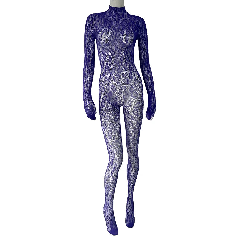 Women Fishnet Lace Bodysuit
