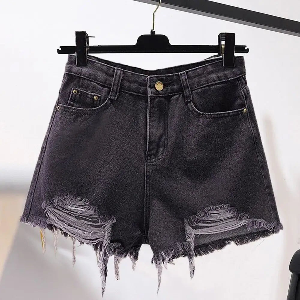 Summer Women's High Waist Cowboy Denim Shorts