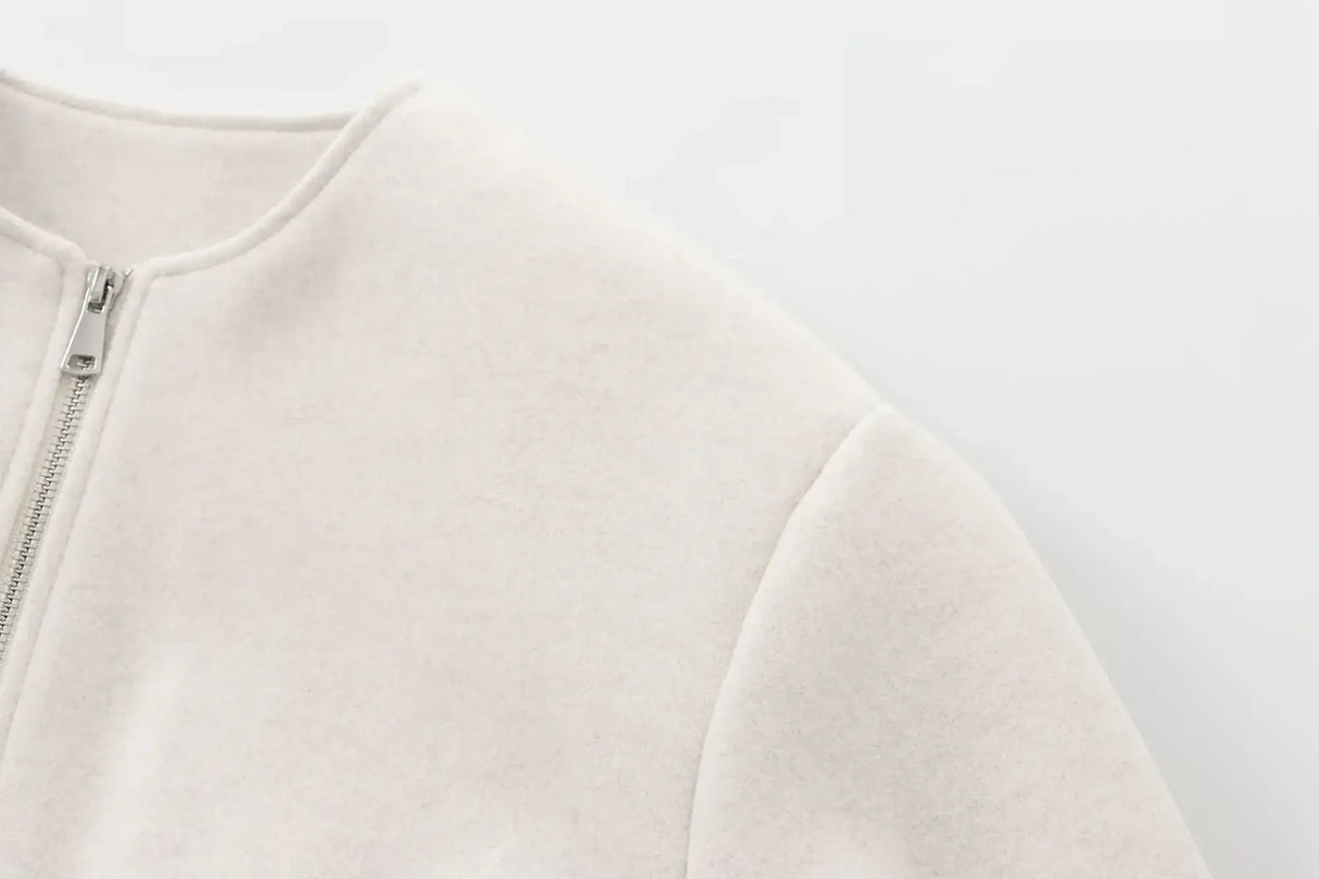 Women Cropped Bomber Jacket