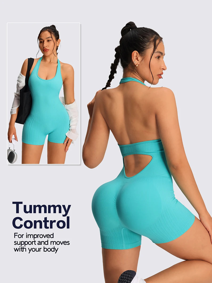 FitZora™ – Sports Gym Fitness Romper (Stretchy, Sleek & Performance-Ready)