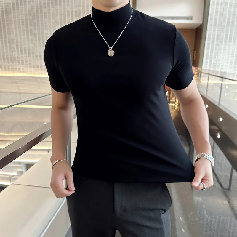 Men Korean Slim Fit Turtleneck Tee