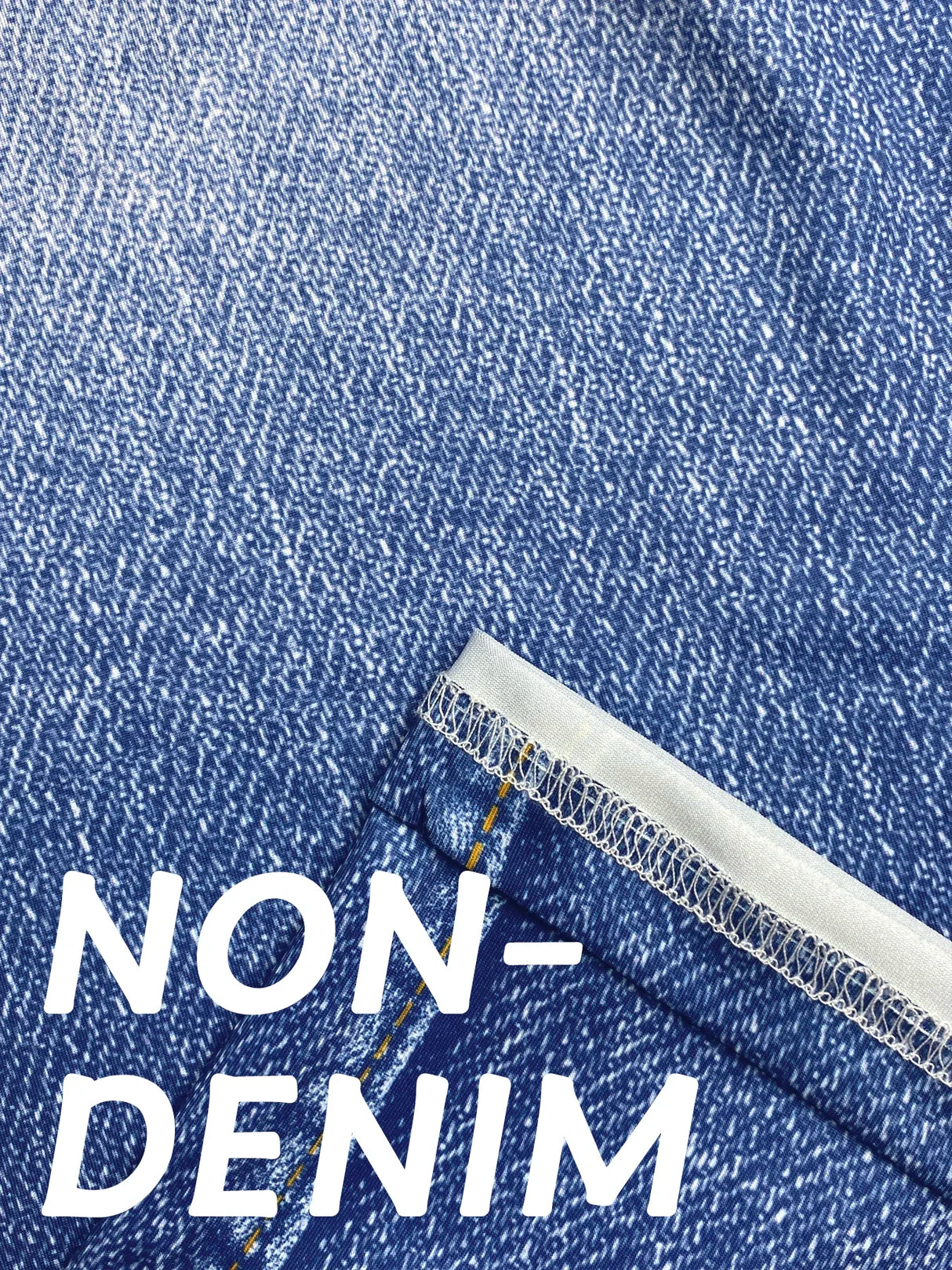 Women Denim Print Capri Leggings