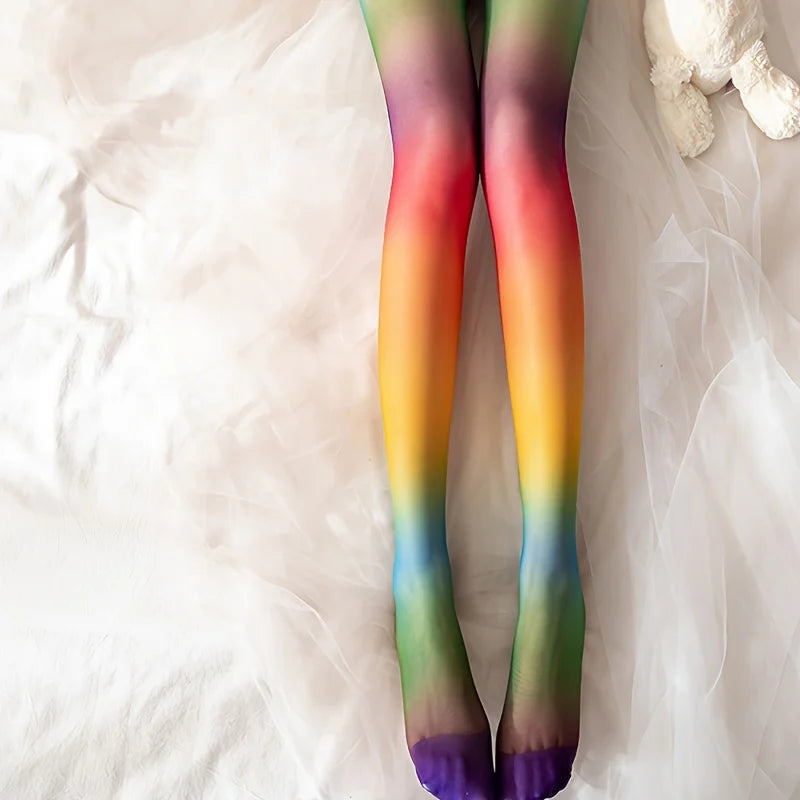 Women Colorblock Pantyhose
