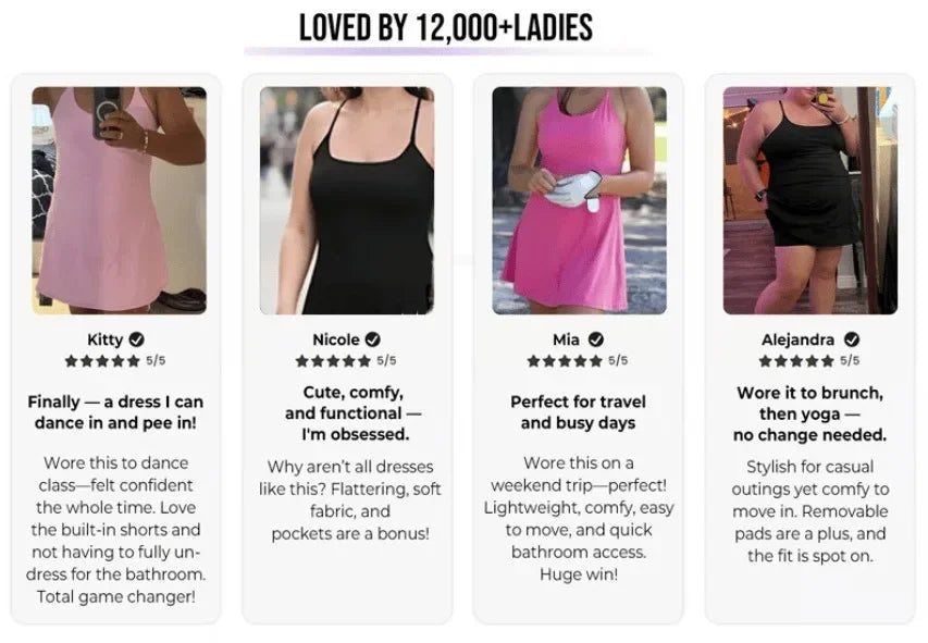 Women Sleeveless Sports Dress