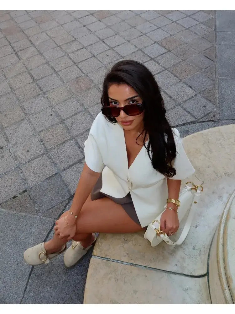 Women Solid Knit Button Waistcoat