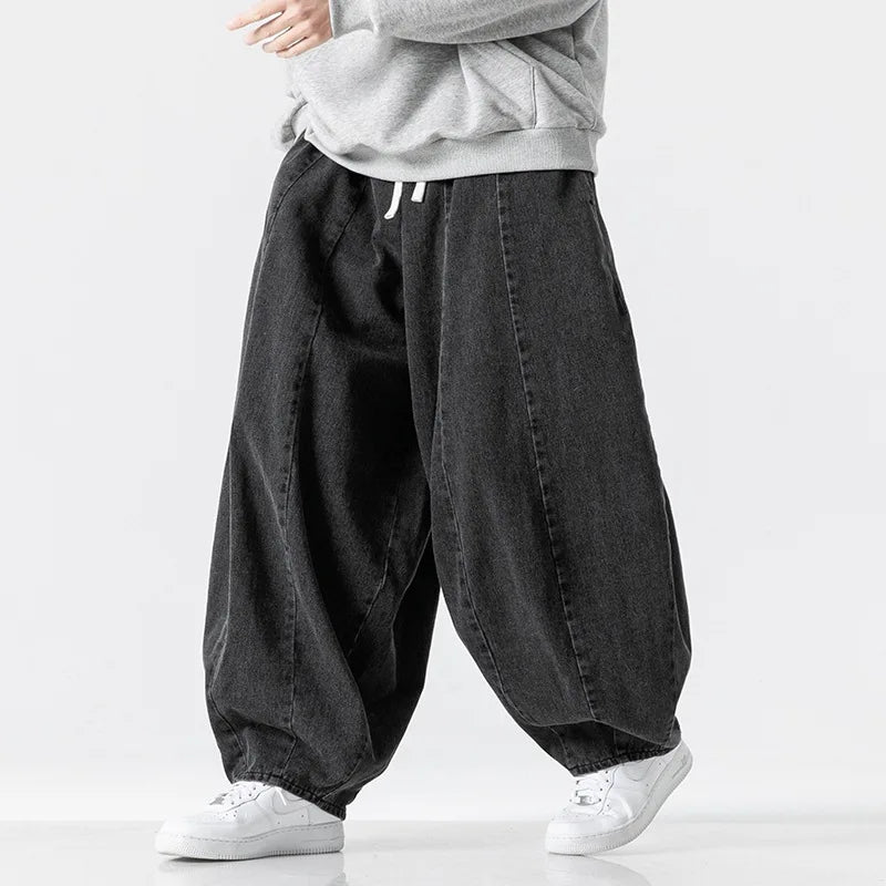 Men's Plus Size Japanese Retro Pants – Wide Leg