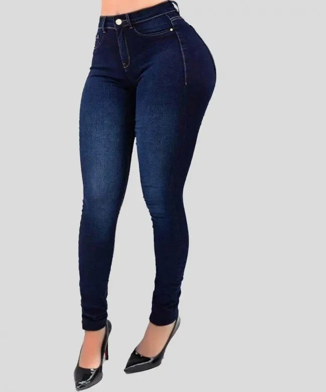 Women’s Pure Color High Waist Jeans