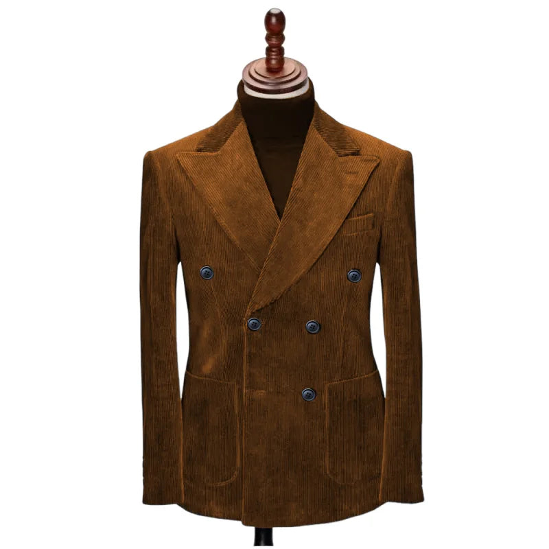 Men Corduroy 2-Piece Winter Suit