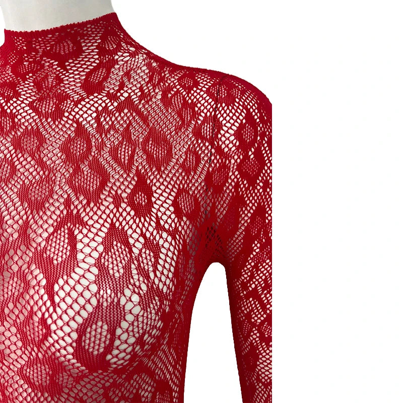 Women Fishnet Lace Bodysuit