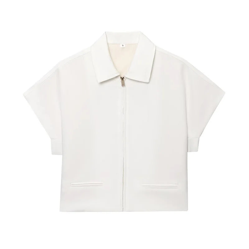 MUJER Cropped Varsity Women's Zipper Jacket