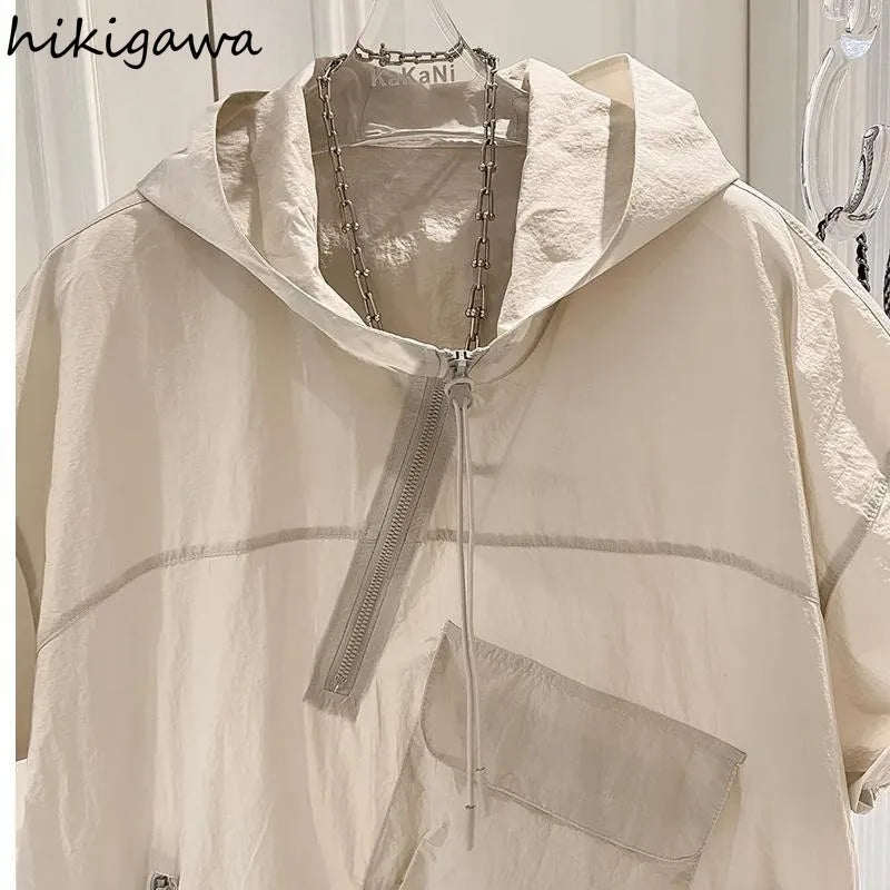 Short Sleeve Y2K Hoodie