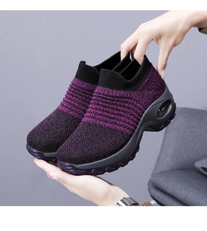Women Sneakers Breathable Mesh Platform Shoes