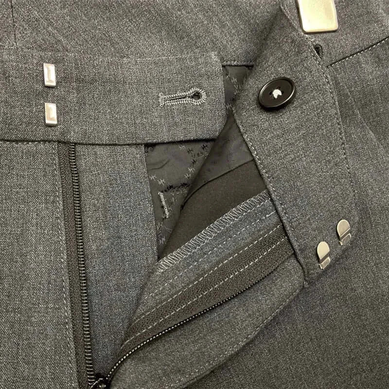 Women Grey Blazer Pants Suit