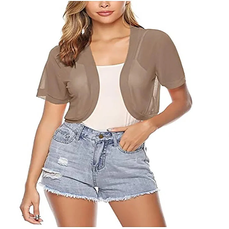 Summer Tulle Bolero Shrug Cropped Jacket