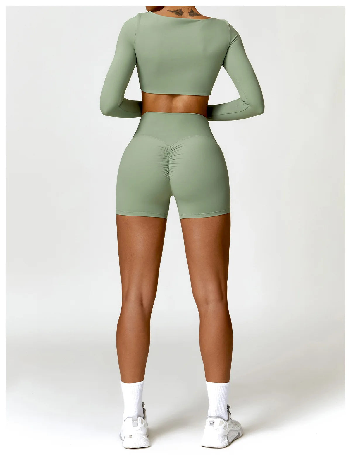 Women's Long Sleeve Yoga Shirt – Gym Push-Up Fitness Top