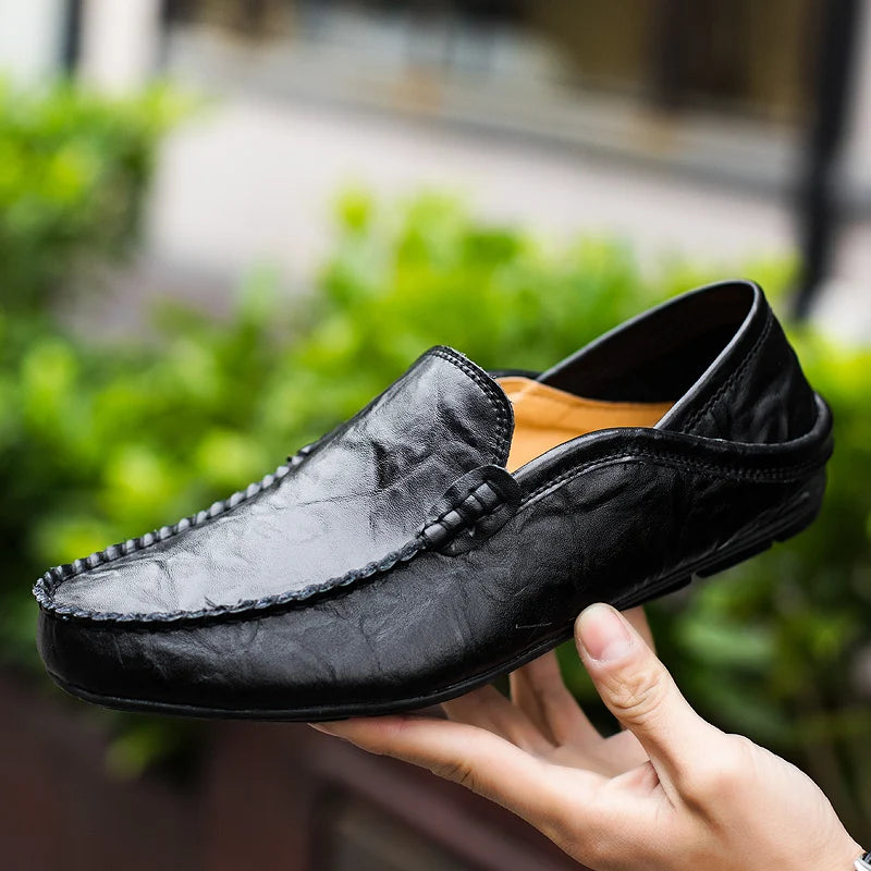 Men Italian Style Leather Moccasins