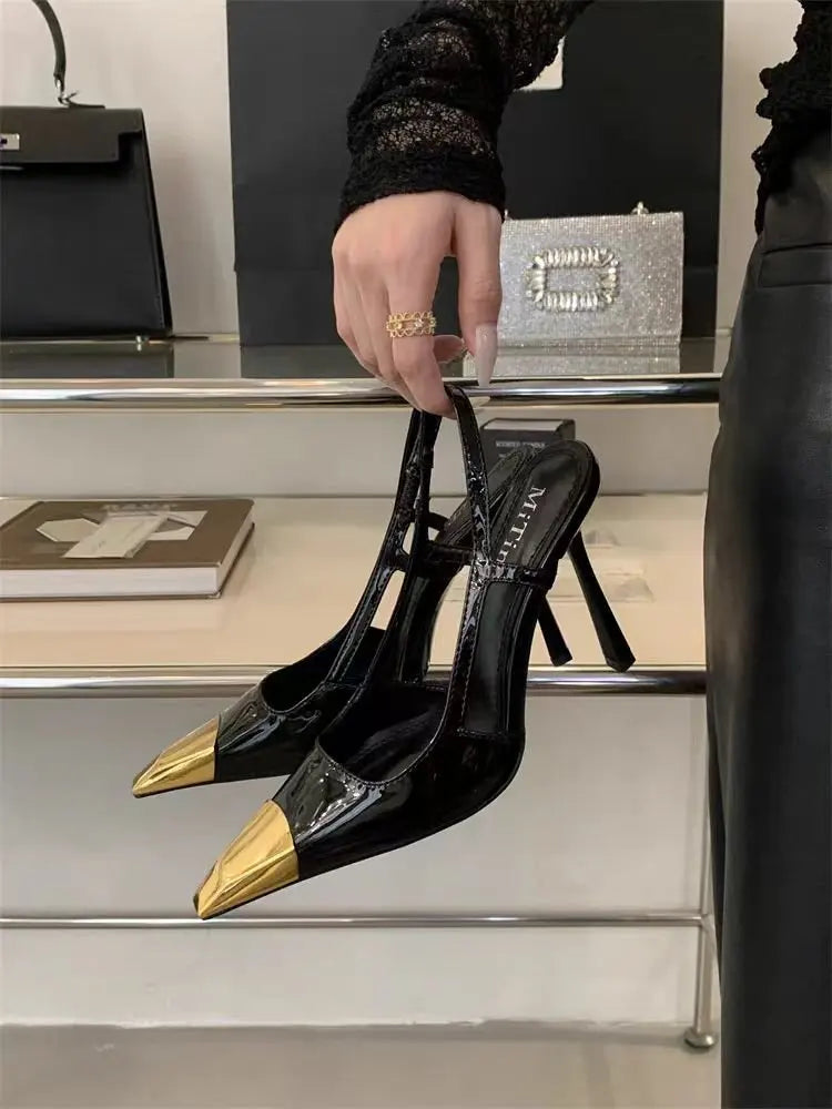 Metal Square Toe Stiletto Pumps – Summer 2025
