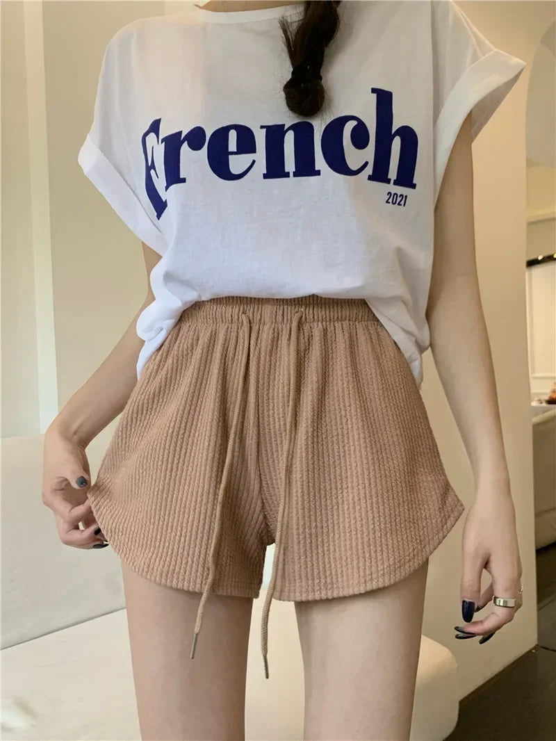 Women Loose Wide Leg Sports Shorts
