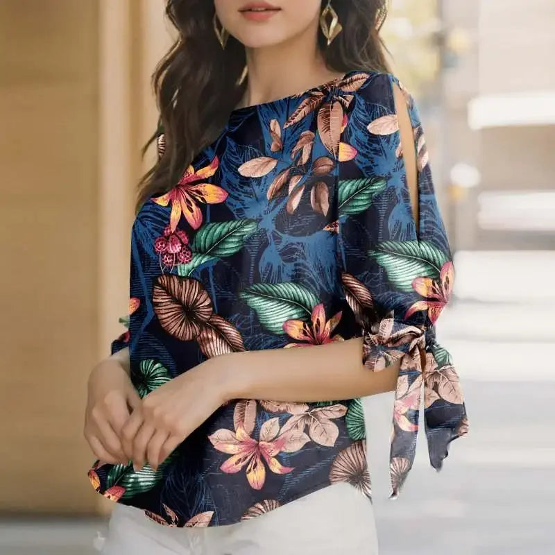 Women Polka Dot Oversize Tunic Top