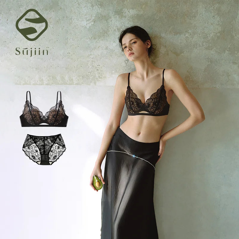 Women Summer Lace Bra Set