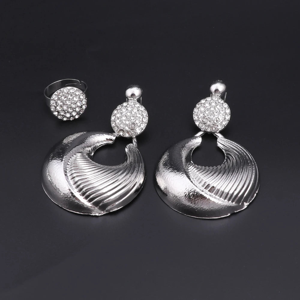 Dubai Silver Plated Luxury Jewelry Set